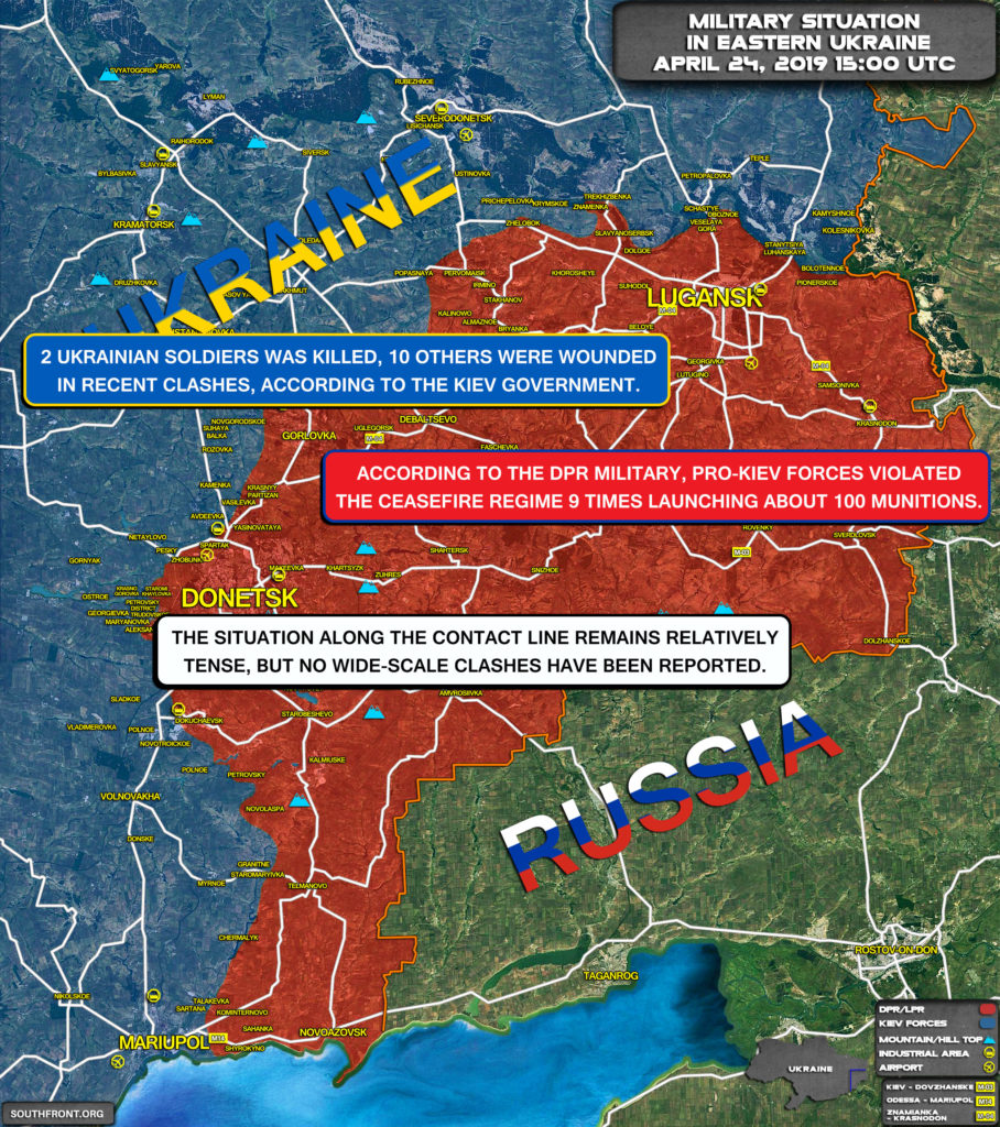 Military Situation In Eastern Ukraine On April 24, 2019 (Map Update)