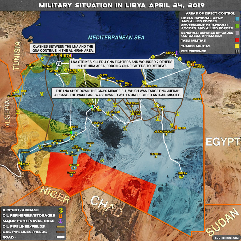 Military Situation In Libya On April 24, 2019 (Map Update)