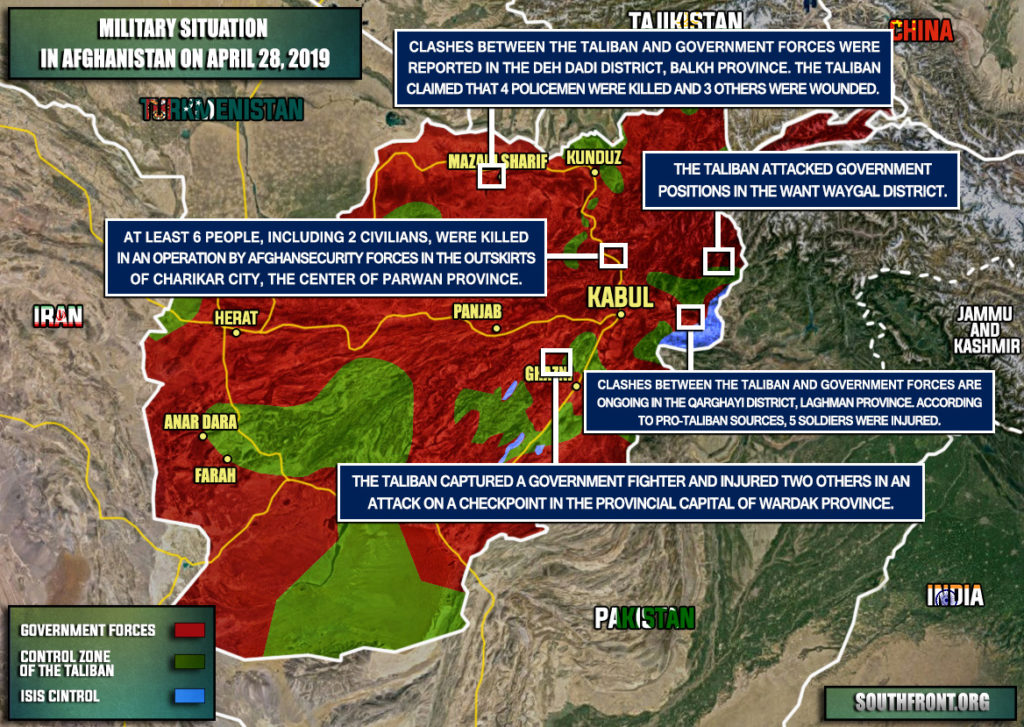 Military Situation In Afghanistan On April 29, 2019 (Map Update)