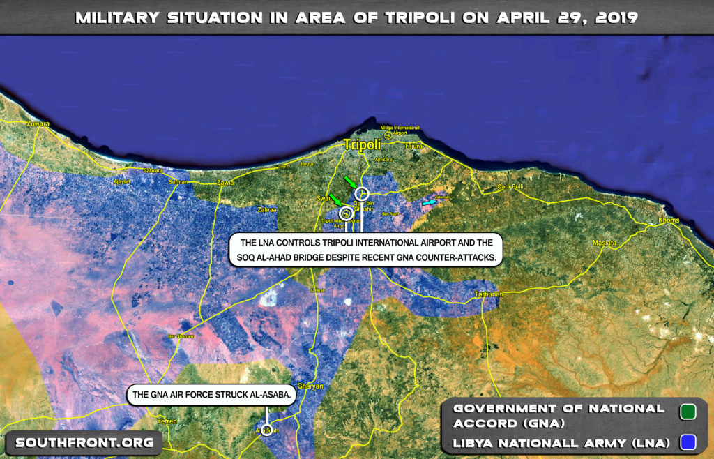 Military Situation In Area Of Tripoli On April 29, 2019 (Map Update)