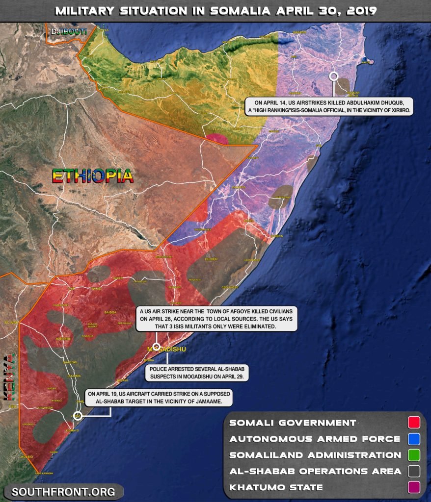 Military Situation In Somalia On April 30, 2019 (Map Update)