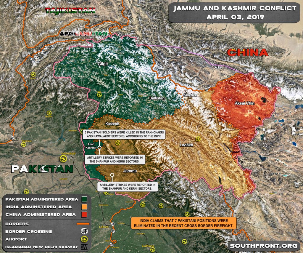 Map Update: Firefights And Artillery Duels Between Indian And Pakistani Forces In Kashmir Region