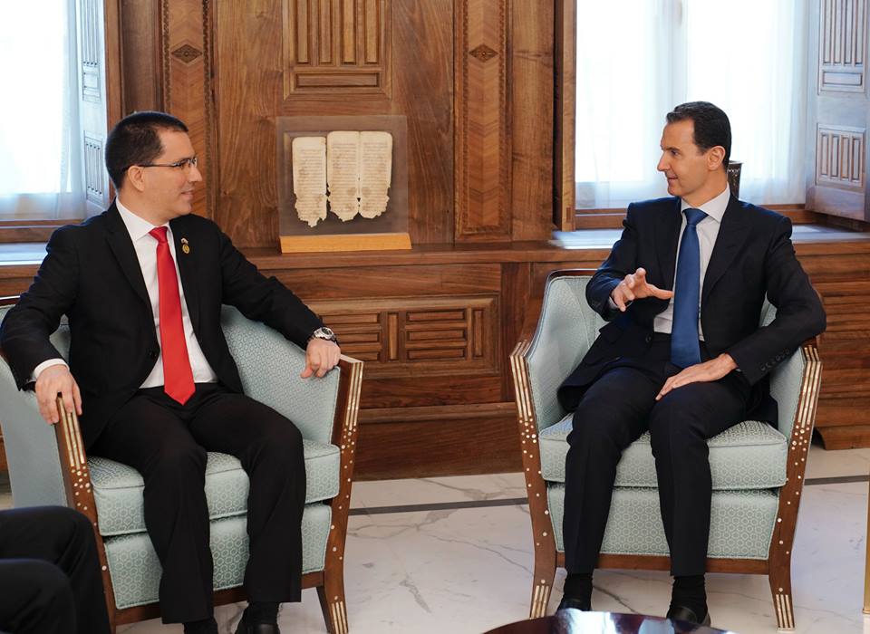 Assad Meets Venezuela’s Foreign Minister, Says Venezuela And Syria Are Facing Similar Attacks