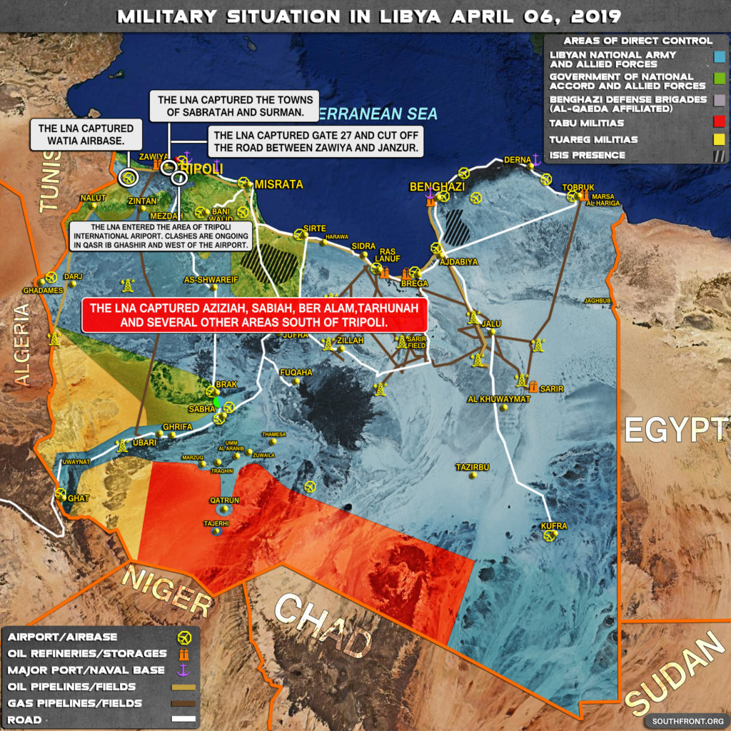 Military Situation In Libya On April 6, 2019 (Map Update)