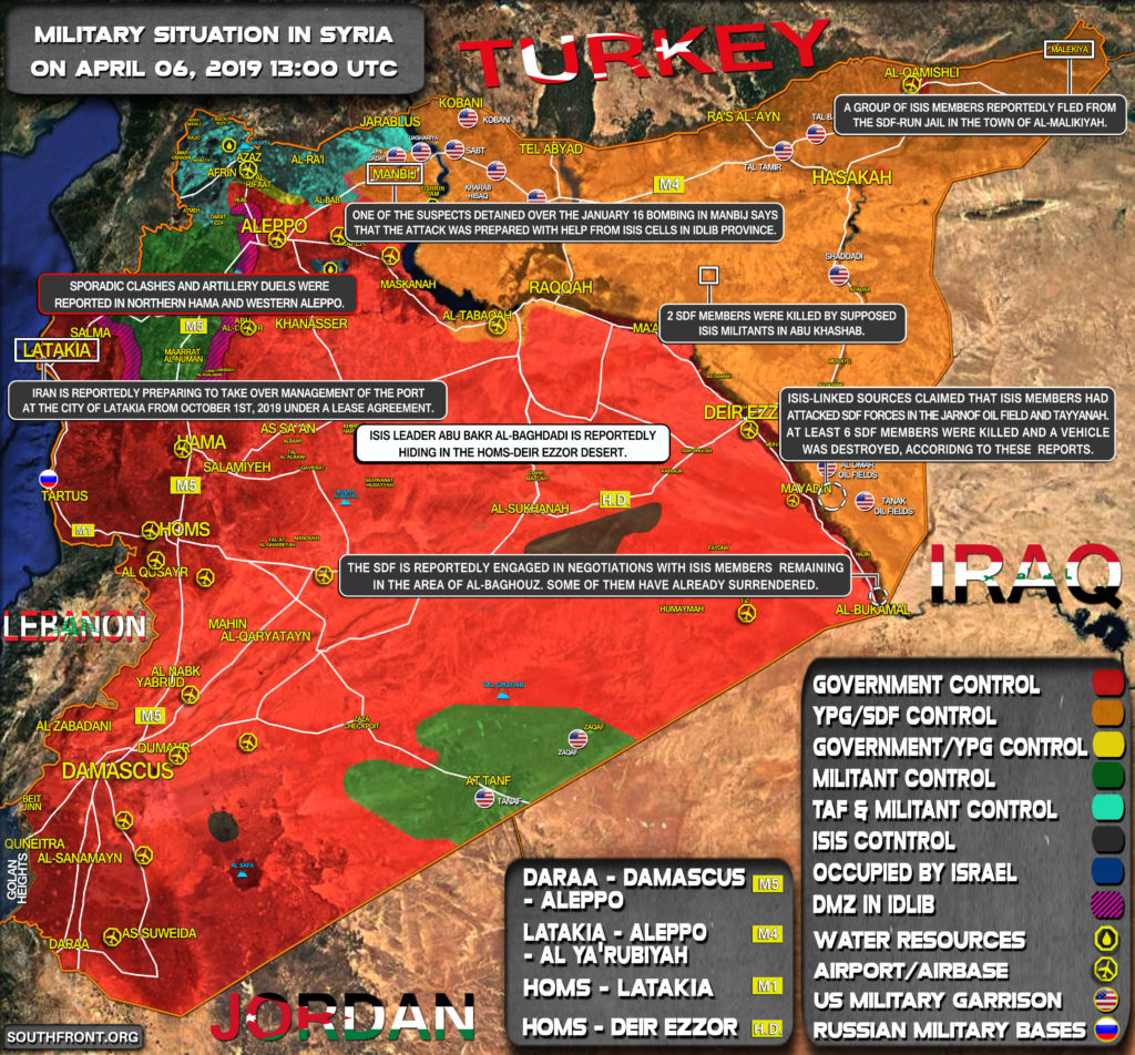 Military Situation In Syria On April 6, 2019 (Map Update)