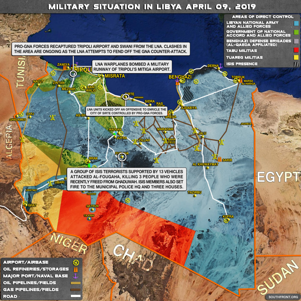 Military Situation In Libya On April 9, 2019 (Map Update)