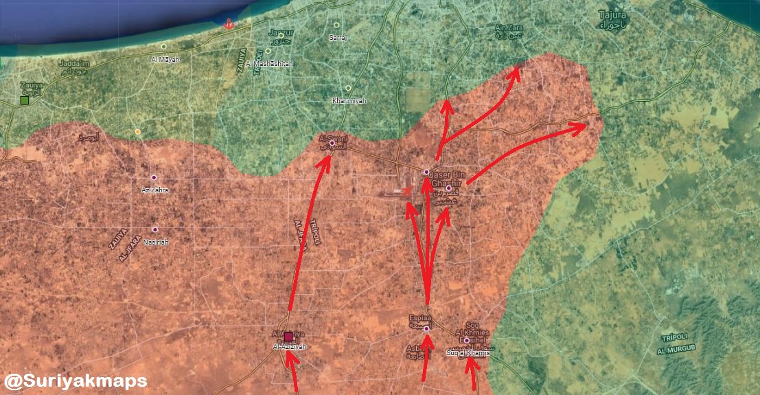 Haftar's Blitzkrieg: Libyan National Army Reached Tripoli Airport (Map)