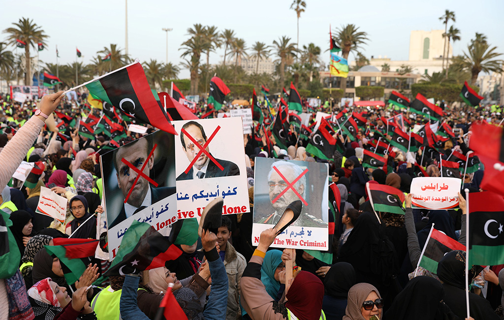 GNA Stages Protest Against Libyan National Army In Tripoli As Clashes South Of City Continue