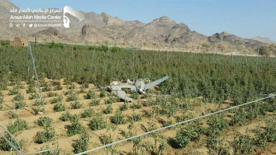 Photos, Video: Houthis Shot Down Saudi Combat UAV Over Saada