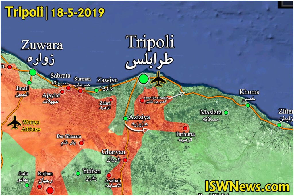 Map Update: Current Situation Near Libya's Capital Of Tripoli