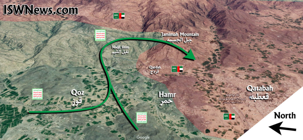 In Maps: Yemeni Forces Continue Their Push To Encircle Coalition's Stronghold Of Qatabah