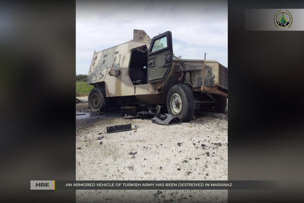 In Photos: Kurdish Rebels Destroyed Vehicle Of Turkey-led Forces In Northern Syria