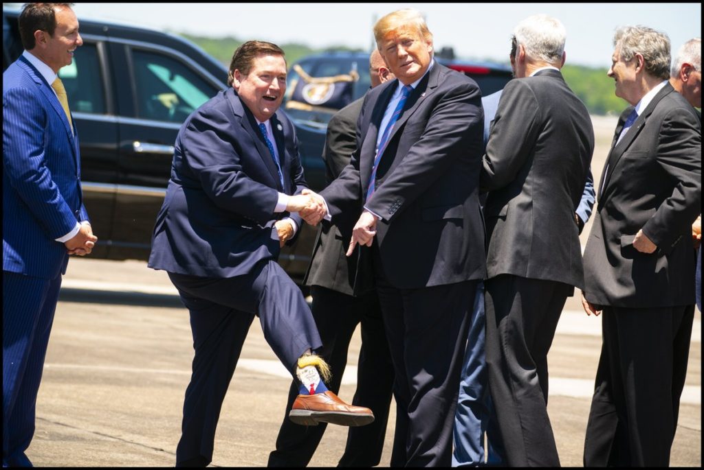 Louisiana Lieutenant Greets Donald Trump With 'Special Socks'