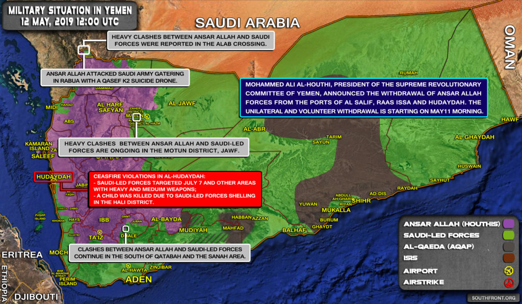 Military Situation In Yemen On May 12, 2019 (Map Update)