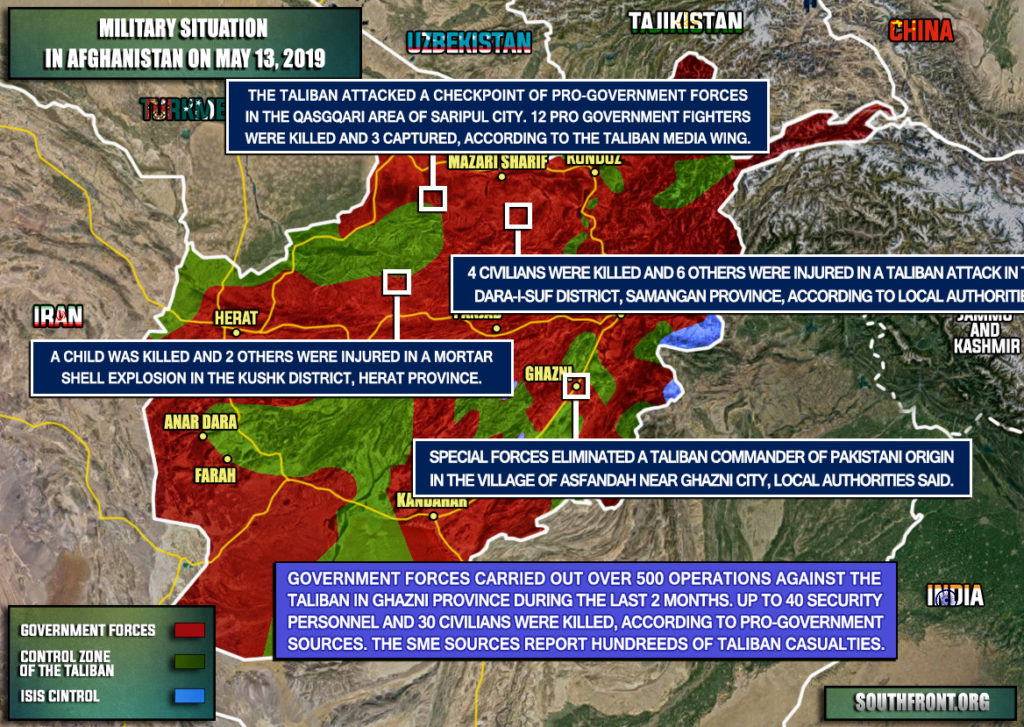 Military Situation In Afghanistan On May 13, 2019 (Map Update)