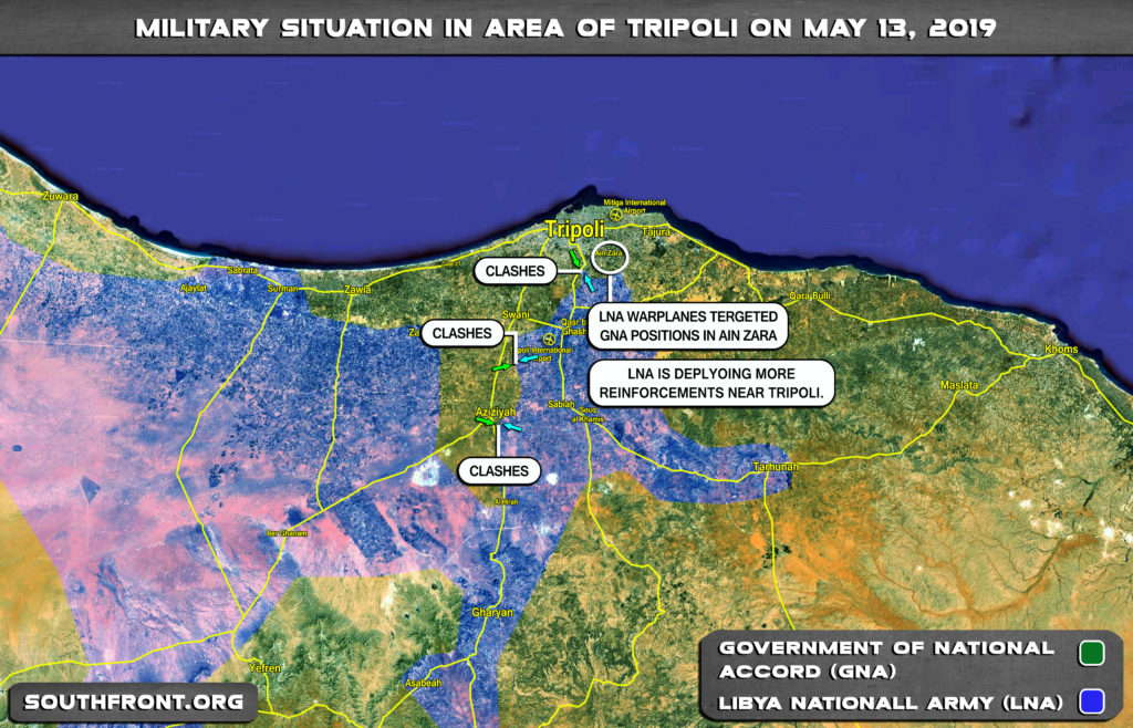 Military Situation In Libya's Tripoli On May 13, 2019 (Map Update)