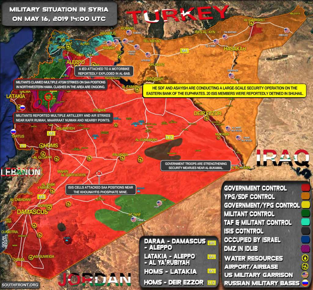 Military Situation In Syria On May 16, 2019 (Map Update)