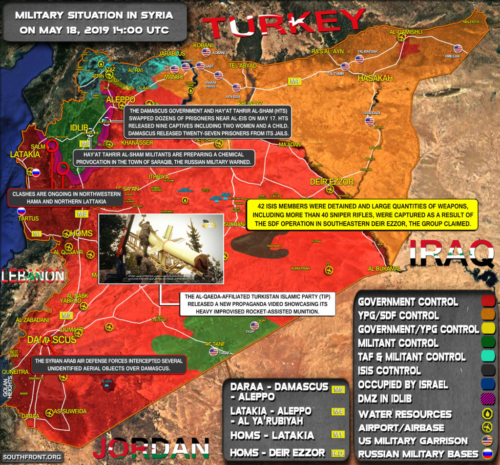 Military Situation In Syria On May 18, 2019 (Map Update)