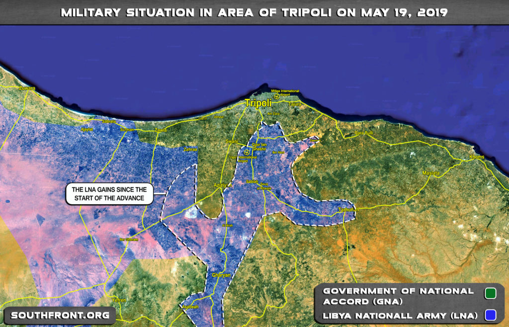 Map Update: Gains Of Libyan National Army Since Start Of Advance On Tripoli