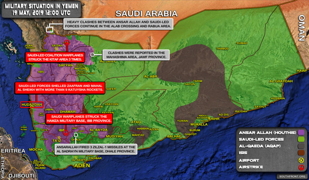 Military Situation In Yemen On May 19, 2019 (Map Update)