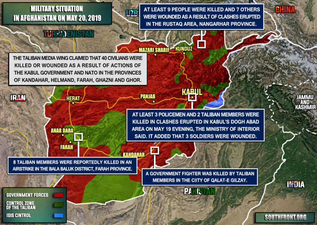 Military Situation In Afghanistan On May 20, 2019 (Map Update)