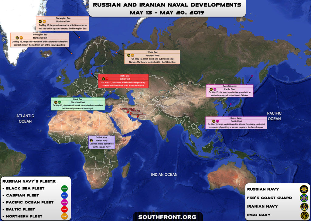 Iranian, Russian Naval Developments On May 13-20, 2019 (Map)