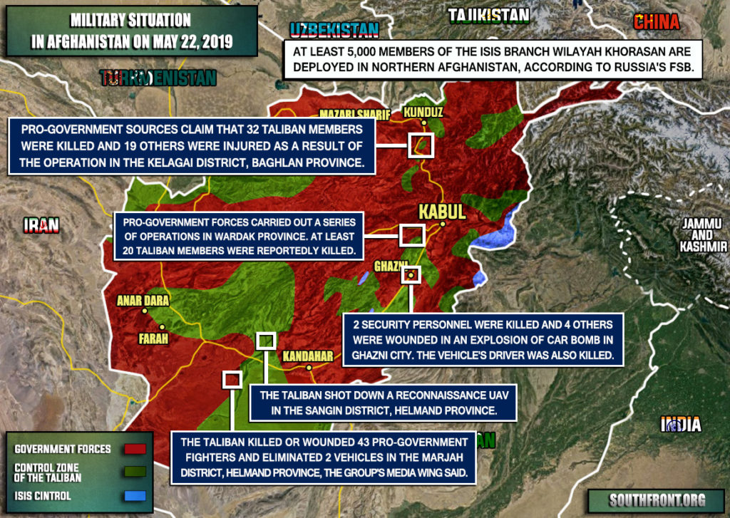 Military Situation In Afghanistan On May 22, 2019 (Map Update)