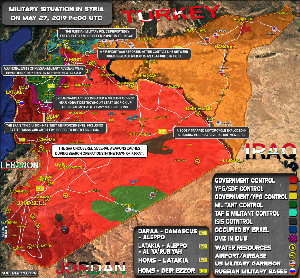 Military Situation In Syria On May 27, 2019 (Map Update)