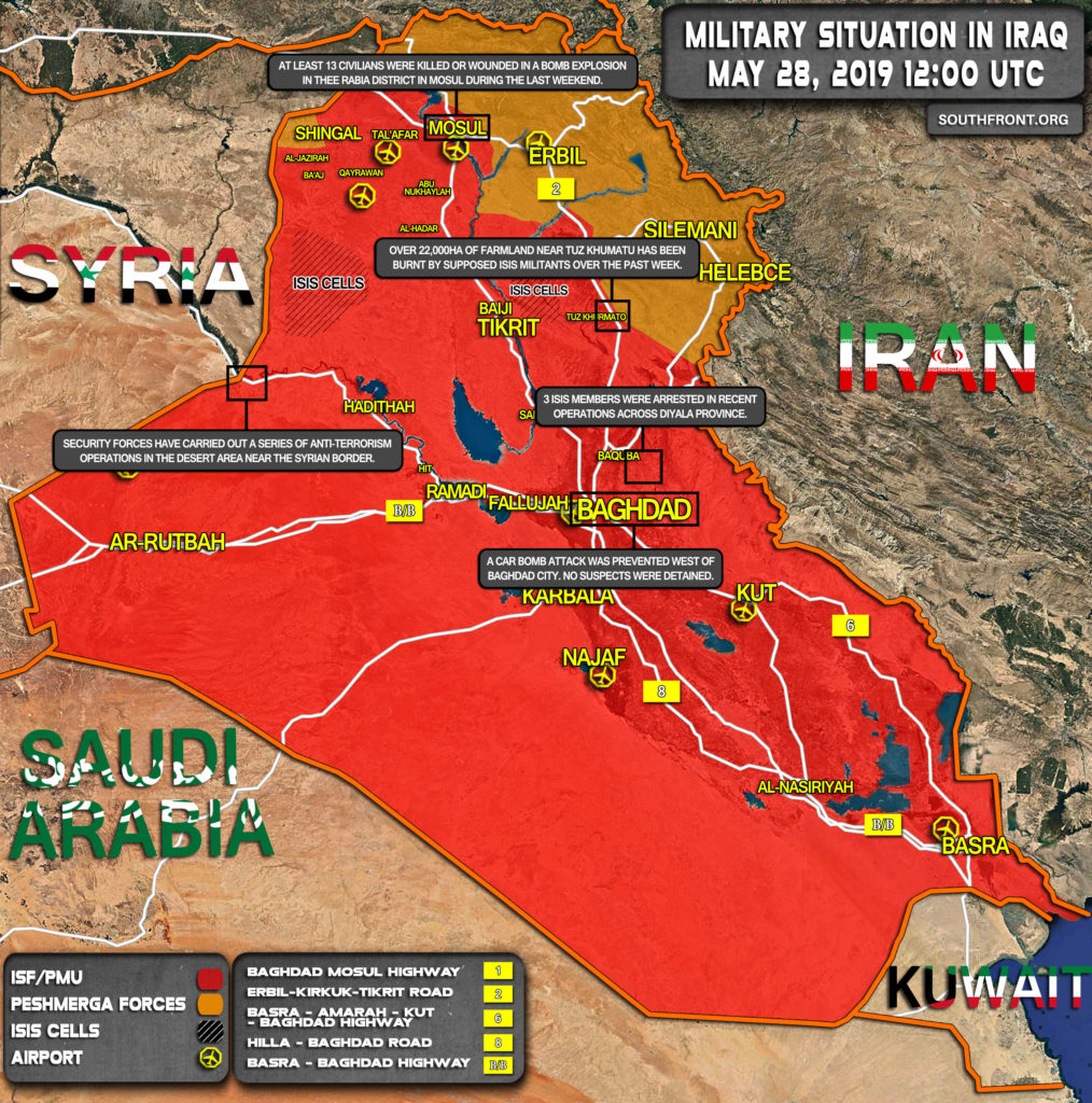 Map Update: Military Situation In Iraq On May 28, 2019