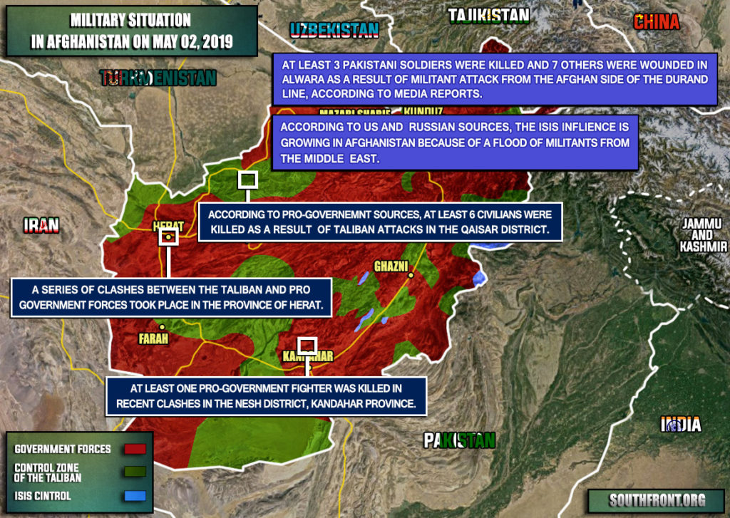 Military Situation In Afghanistan On May 2, 2019 (Map Update)