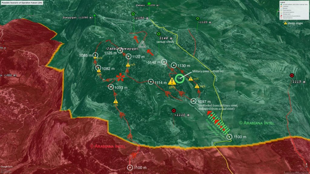 In Maps: Possible Scenario Of Syrian Army Advance On Kbani In Northern Lattakia