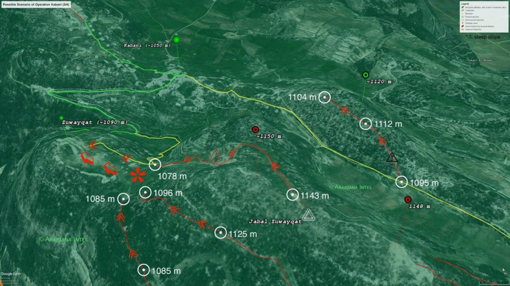 In Maps: Possible Scenario Of Syrian Army Advance On Kbani In Northern Lattakia