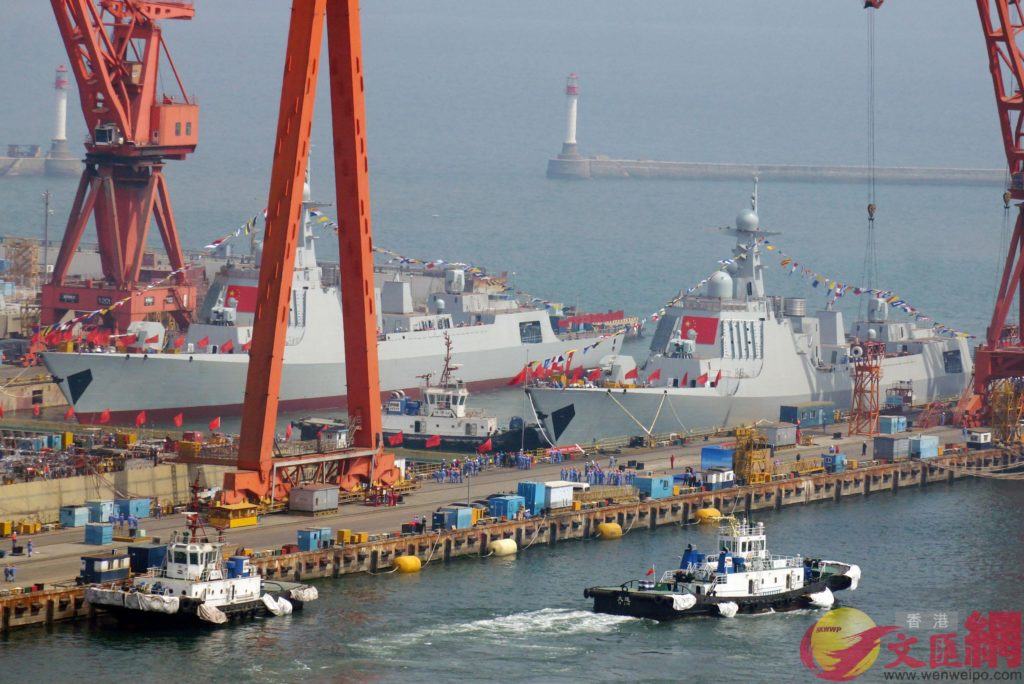 In Photos: China Launches Two Type-052D Guided Missile Destroyers