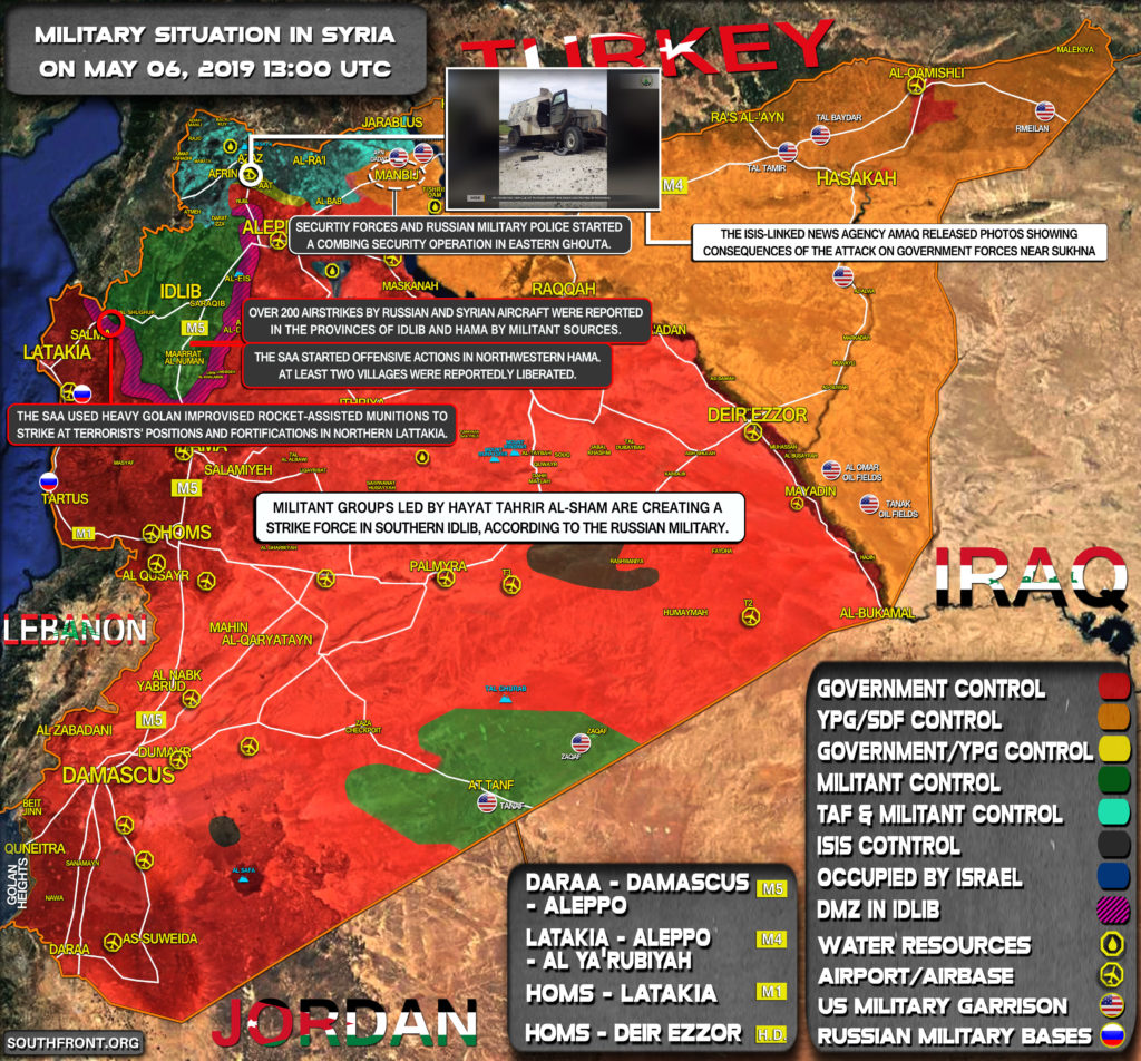 Military Situation In Syria On May 6, 2019 (Map Update)