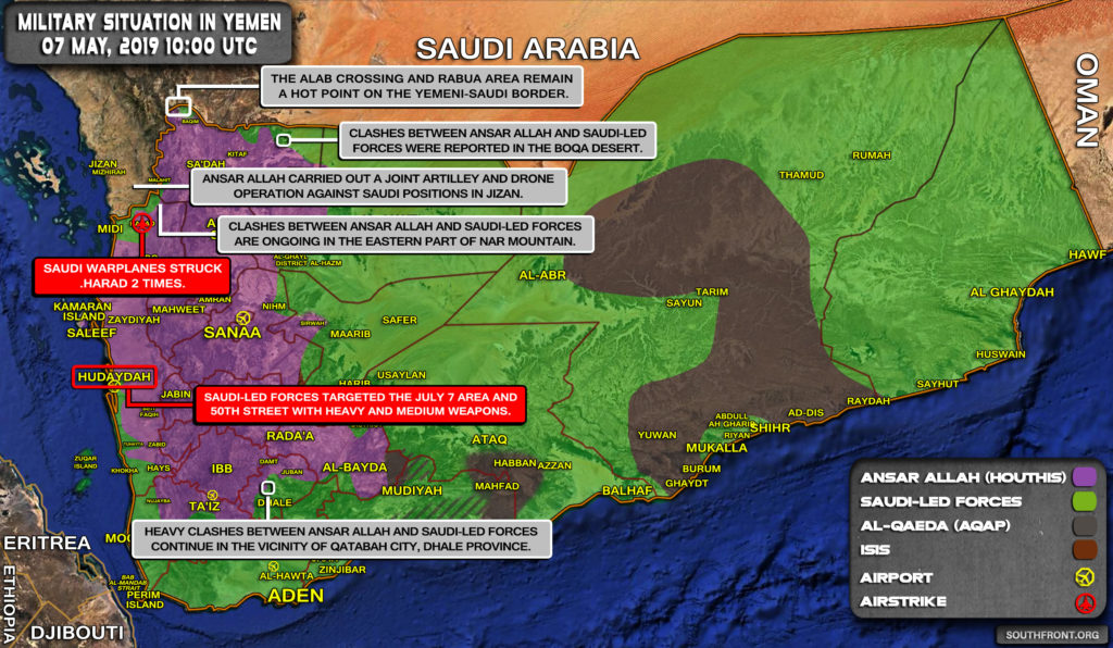 Military Situation In Yemen On May 7, 2019 (Map Update)