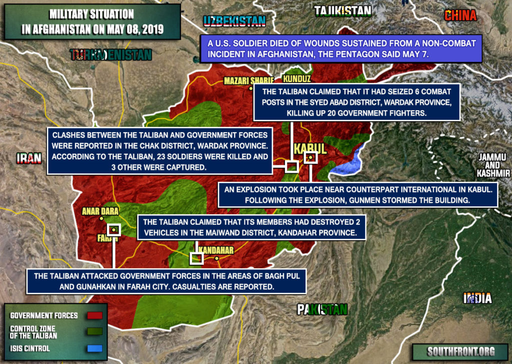 Military Situation In Afghanistan On May 8, 2019 (Map Update)