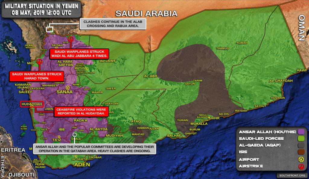 Military Situation In Yemen On May 8, 2019 (Map Update)