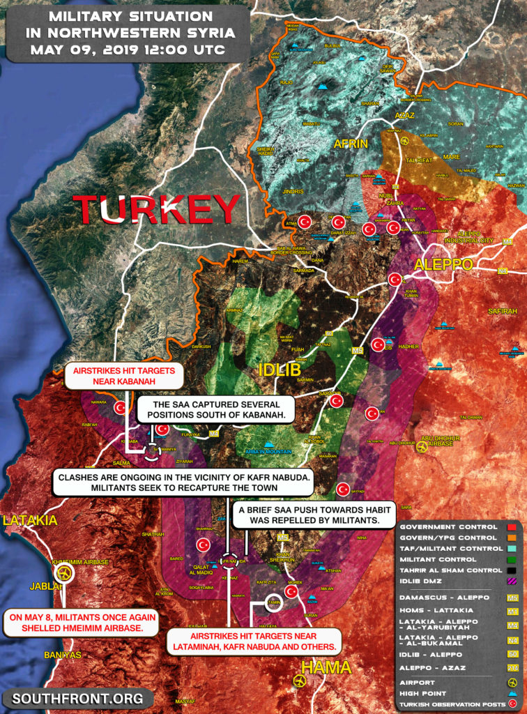 Map Update: Military Situation In Northwestern Syria After First Days Of Syrian Army Advance In Northwestern Hama