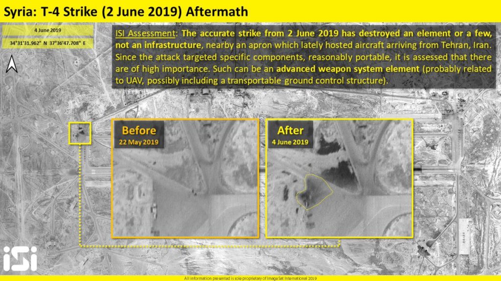 Satellite Image: Results Of Israel's June 2 Strike On T-4 Airbase In Syria