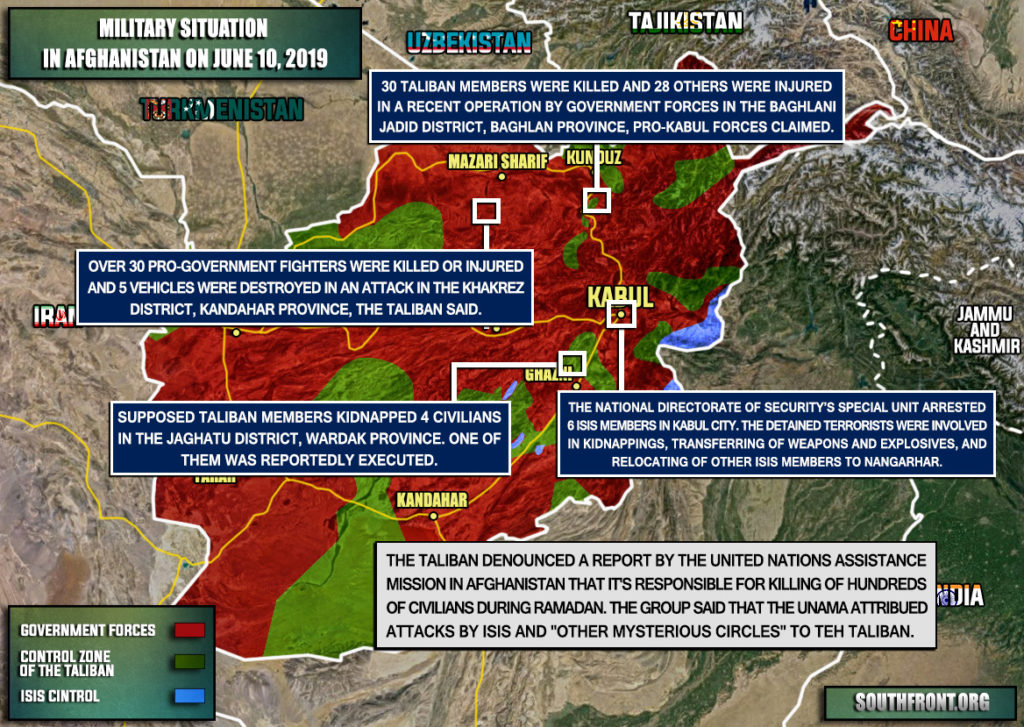 Military Situation In Afghanistan On June 10, 2019 (Map Update)