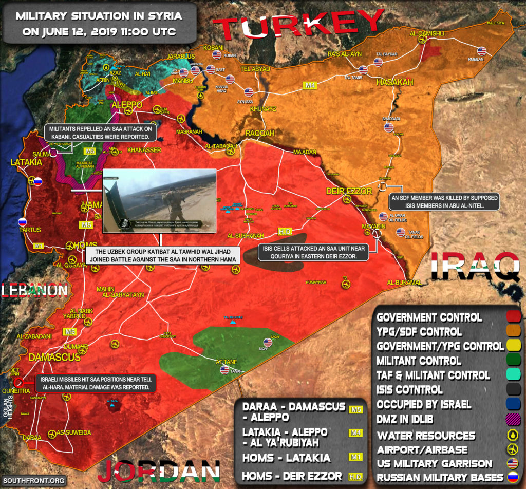 Military Situation In Syria On June 12, 2019 (Map Update)