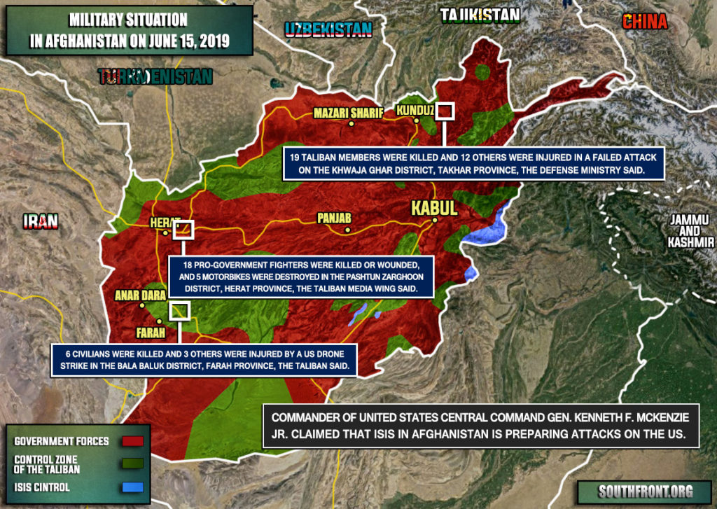 Military Situation In Afghanistan On June 15, 2019 (Map Update)