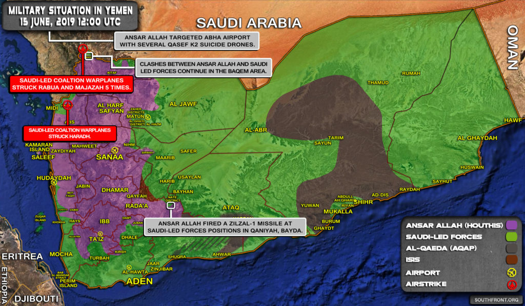 Military Situation In Yemen On June 14, 2019 (Map Update)