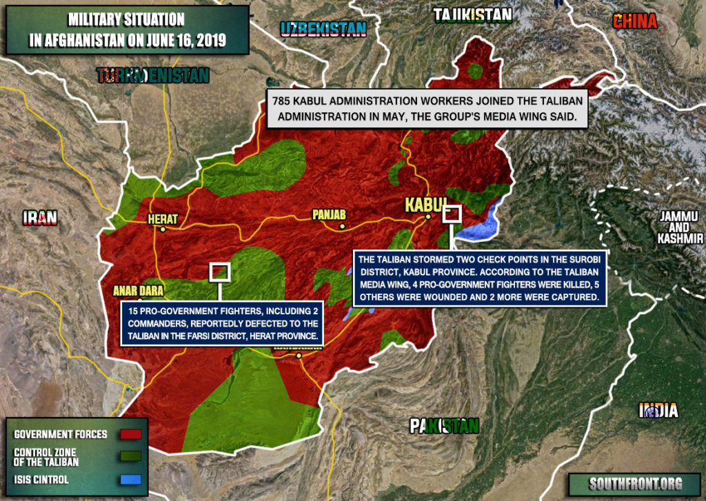 Military Situation In Afghanistan On June 16, 2019 (Map Update)