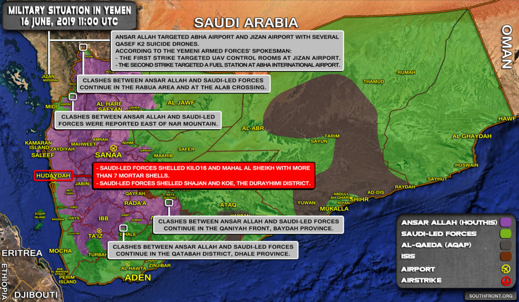 Military Situation In Yemen On June 15, 2019 (Map Update)