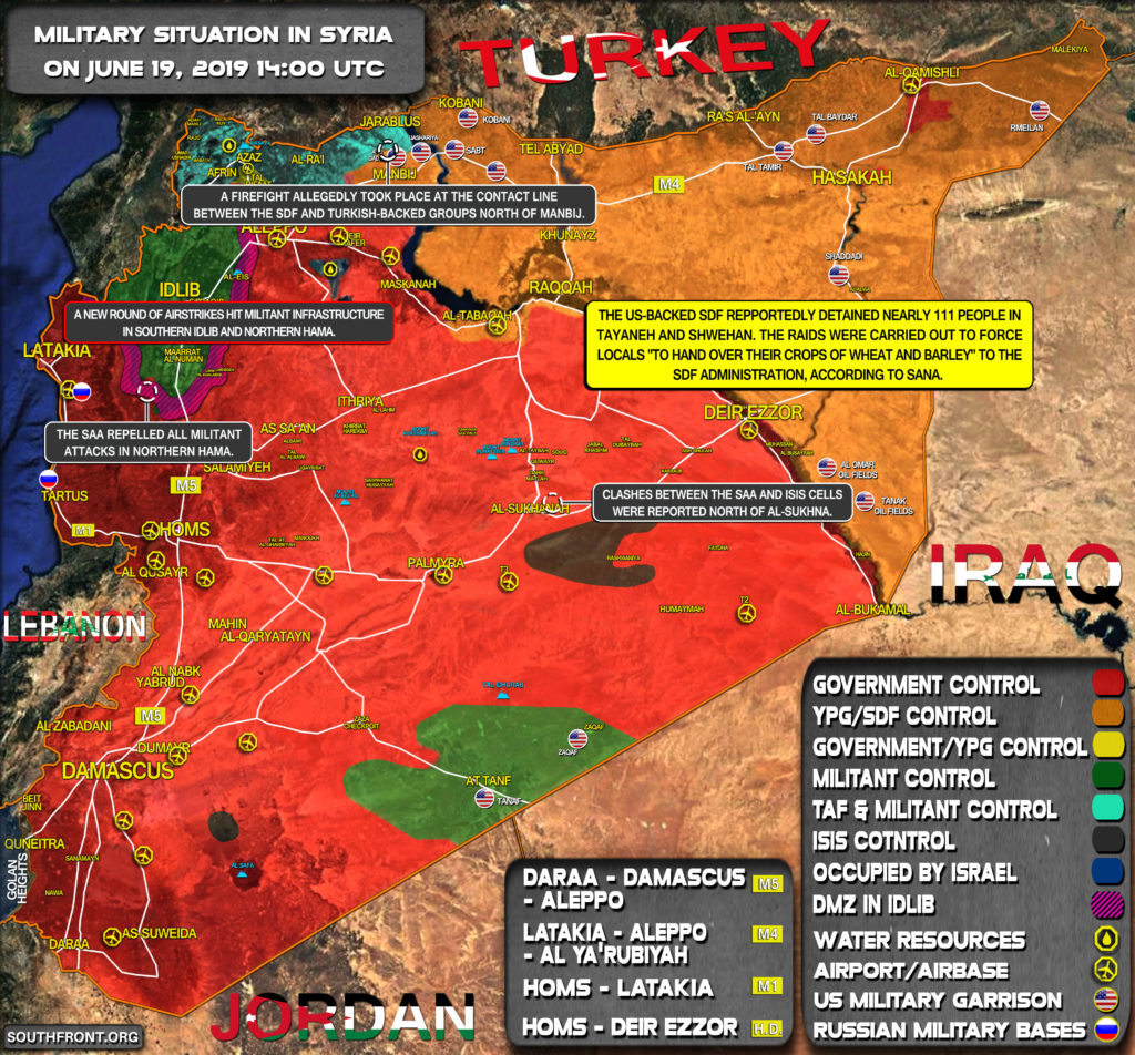 Military Situation In Syria On June 19, 2019 (Map Update)