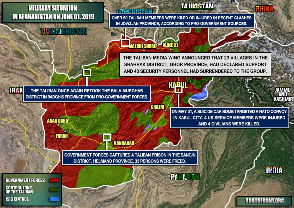 Military Situation In Afghanistan On June 1, 2019 (Map Update)