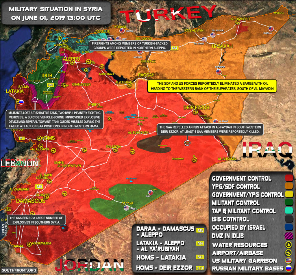 Military Situation In Syria On June 1, 2019 (Map Update)