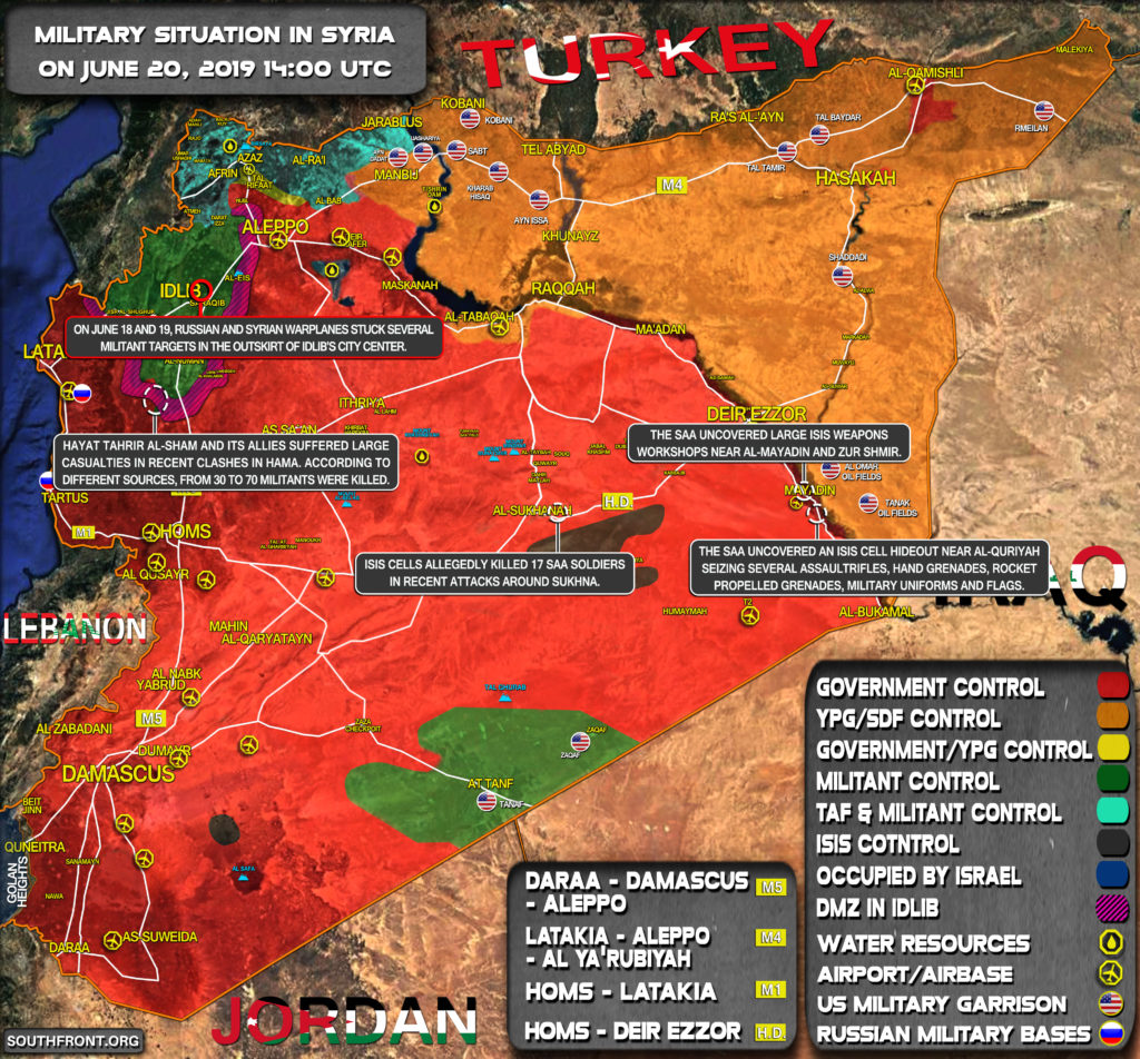 Military Situation In Syria On June 20, 2019 (Map Update)