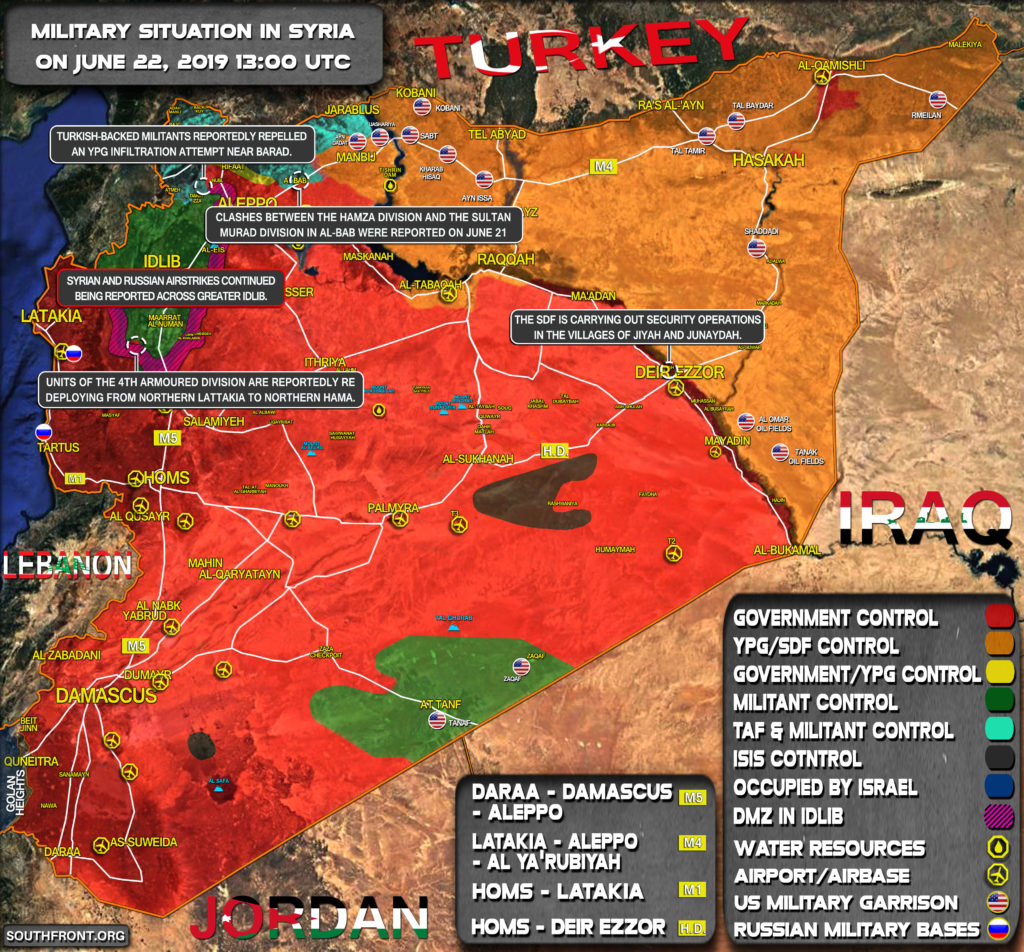 Military Situation In Syria On June 22, 2019 (Map Update)